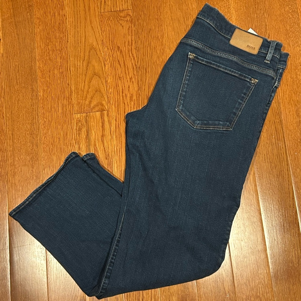 Hugo Boss Men’s Dark Indigo Straight Leg Jeans